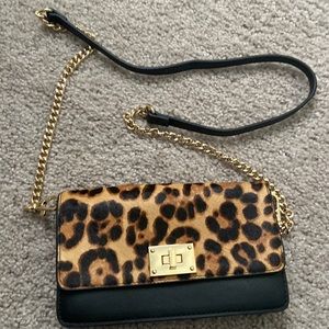 Mini leopard and black with gold accent